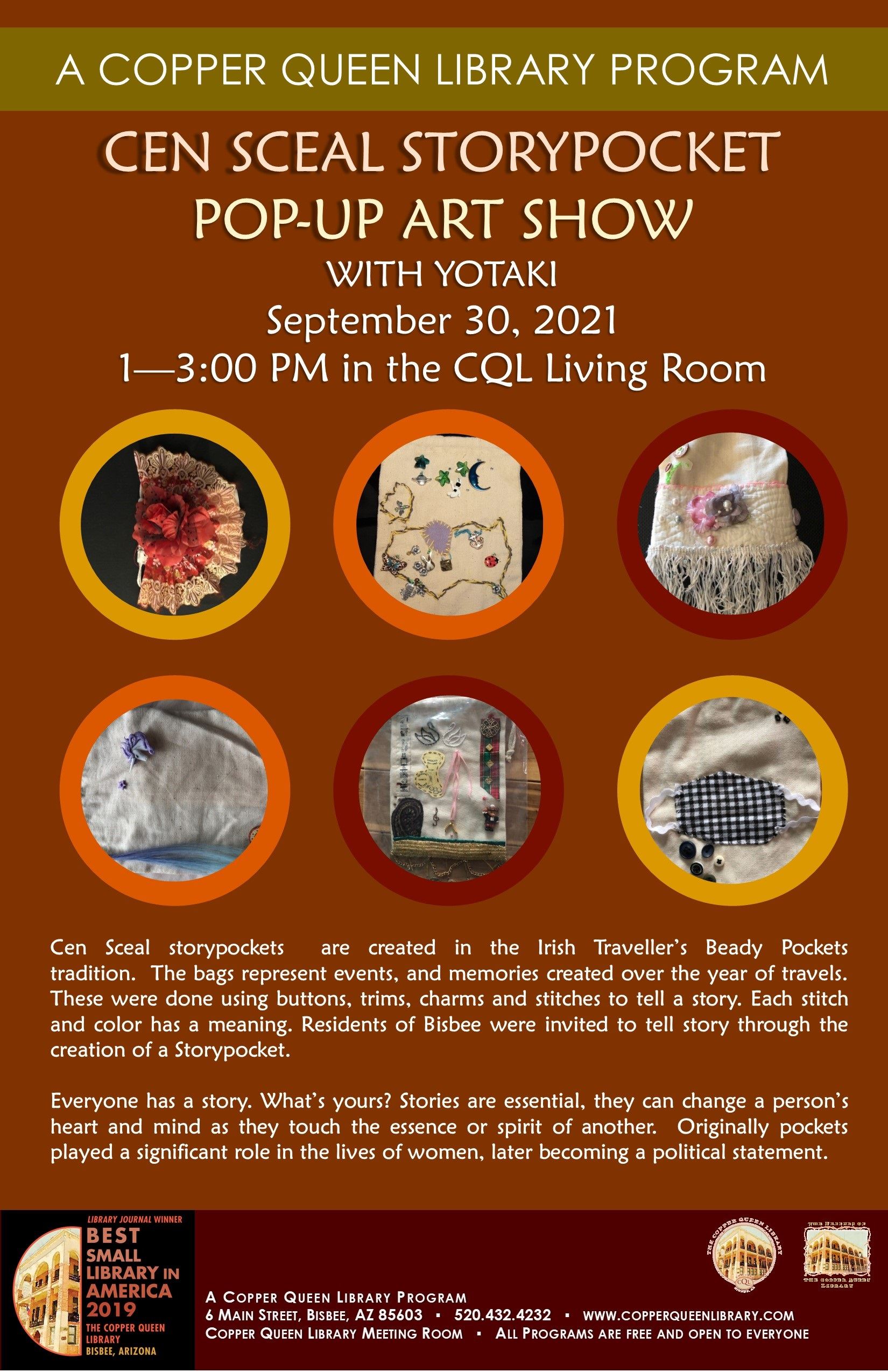 CQL YOTAKI STORY POCKET ART SHOW 9.30.2021 11 X 17