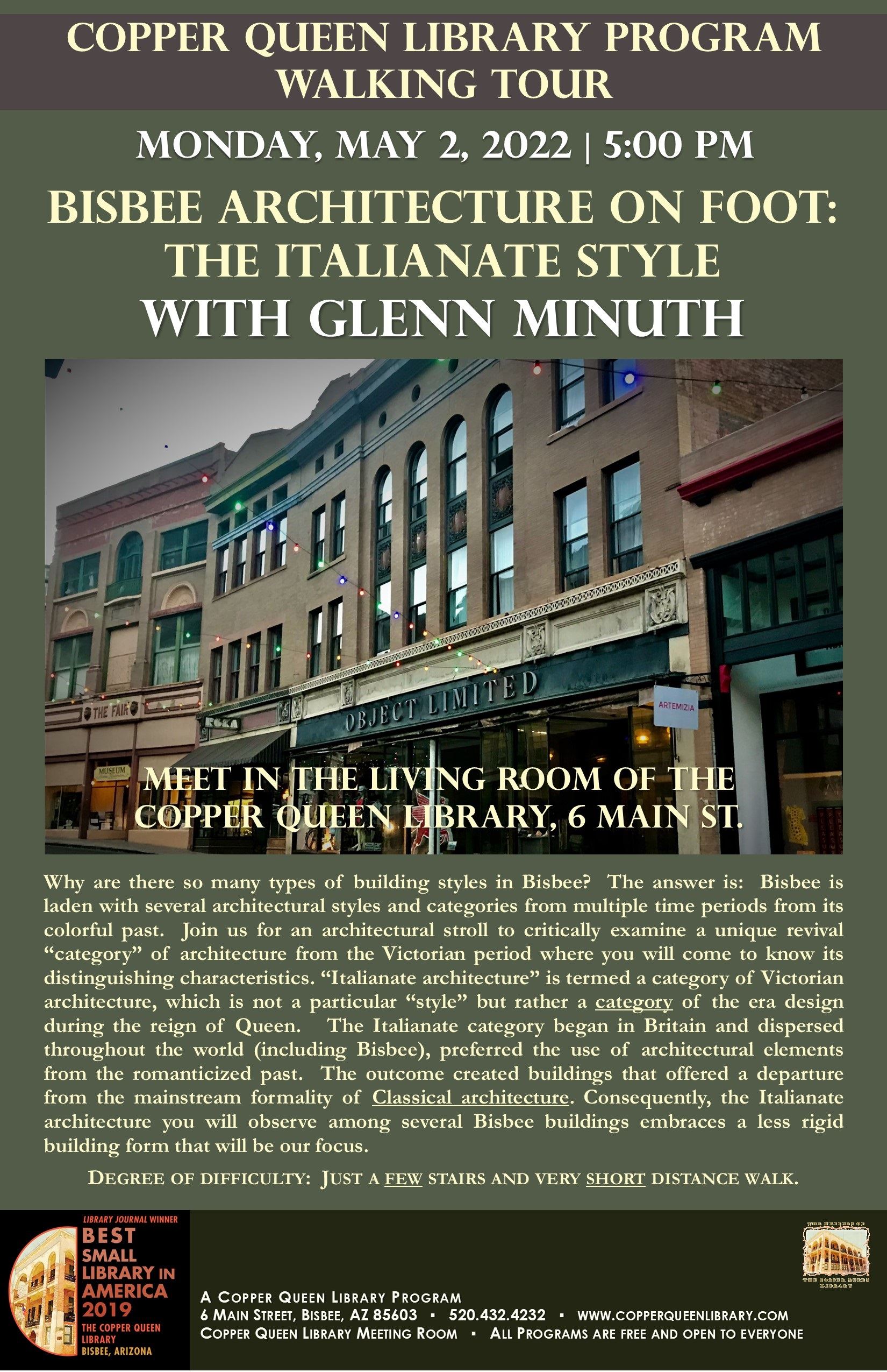 CQL PROGRAM GLENN MINUTH WALKING ARCHITECTURE TOUR 5.2.2022 11 X 17