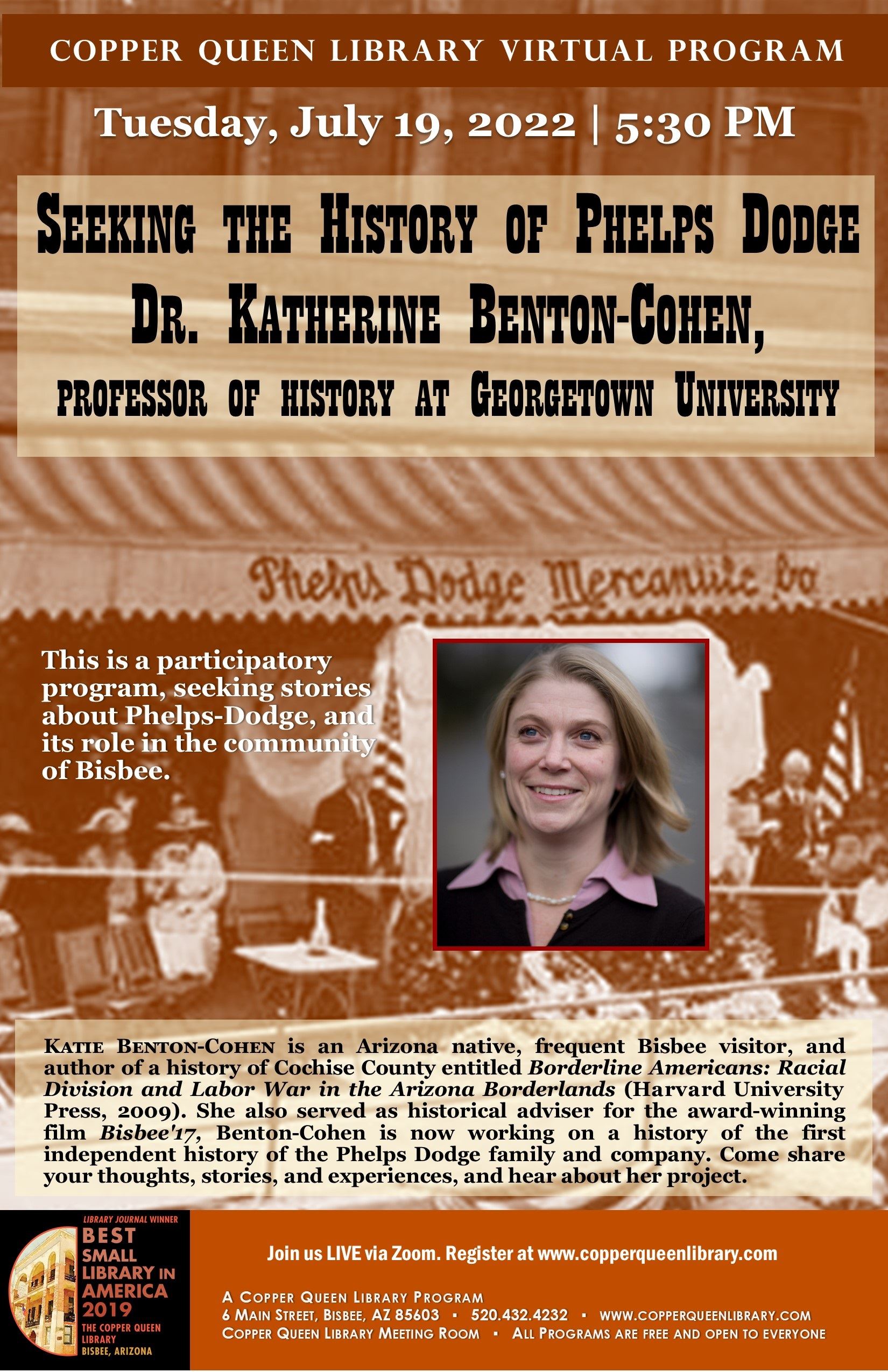 CQL VIRTUAL PROGRAMS KATIE BENTON COHEN PHELPS DODGE 7.19.2022 11 X 17