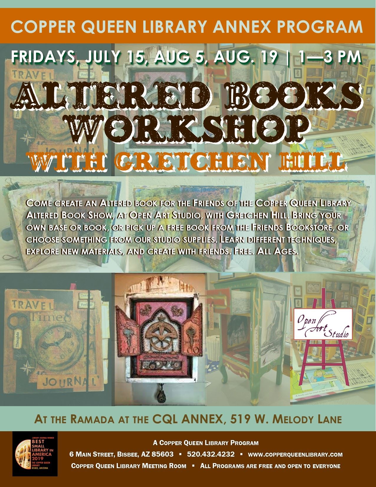 CQL ANNEX ALTERED BOOKS GRETCHEN HILL OPEN ART AUG 2022